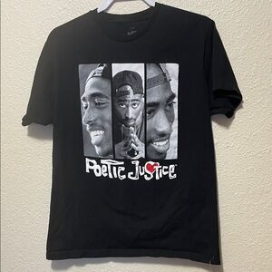 Poetic Justice Men's Black Graphic T-Shirt. Very Good Condition. Size L.